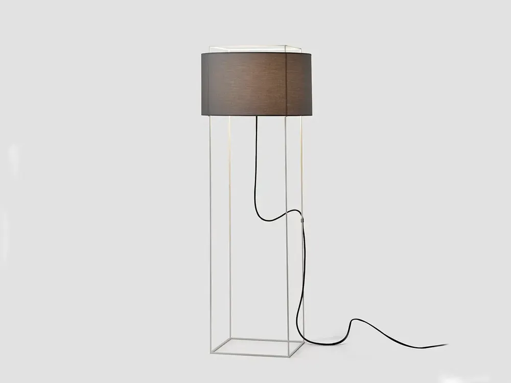Floor lamps - LEWIT 120cm floor lamp with cotonet shade - LUXCAMBRA