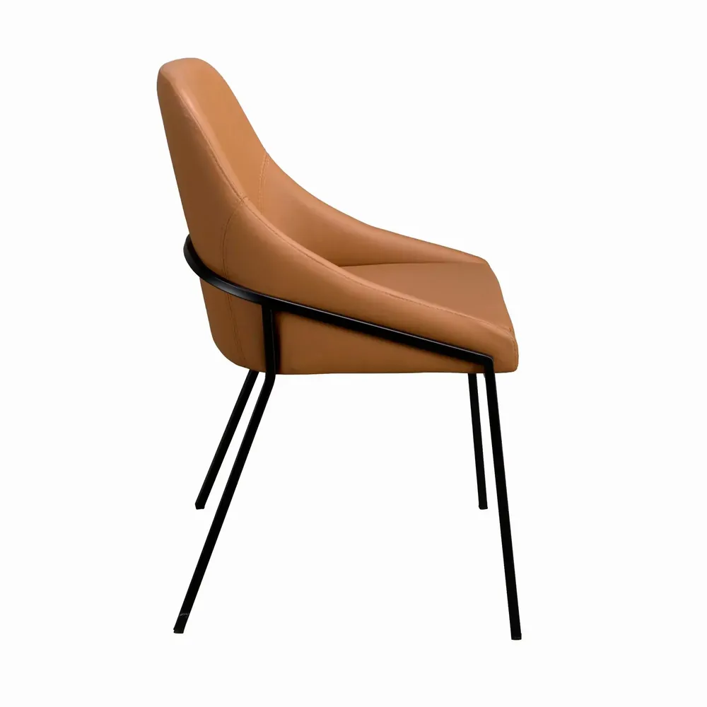 Chairs - Orange leatherette chair - ANGEL CERDÁ