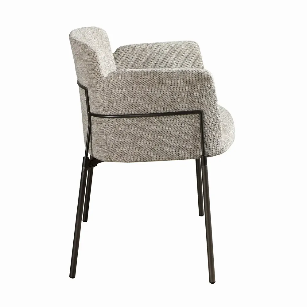 Chaises - Chaise en tissu gris - ANGEL CERDÁ