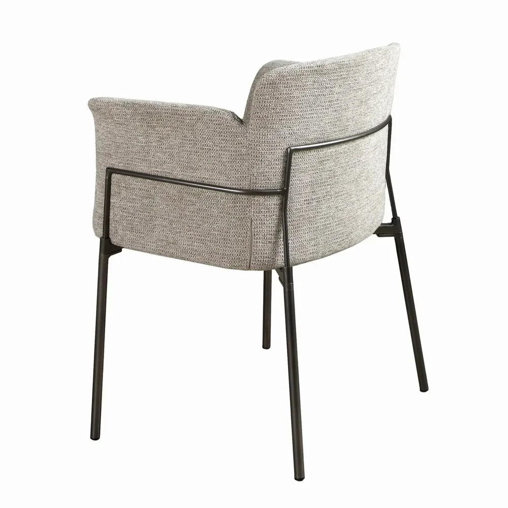 Chaises - Chaise en tissu gris - ANGEL CERDÁ