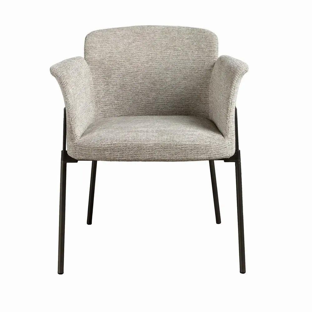 Chaises - Chaise en tissu gris - ANGEL CERDÁ