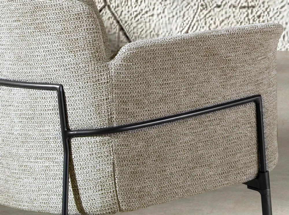Chaises - Chaise en tissu gris - ANGEL CERDÁ