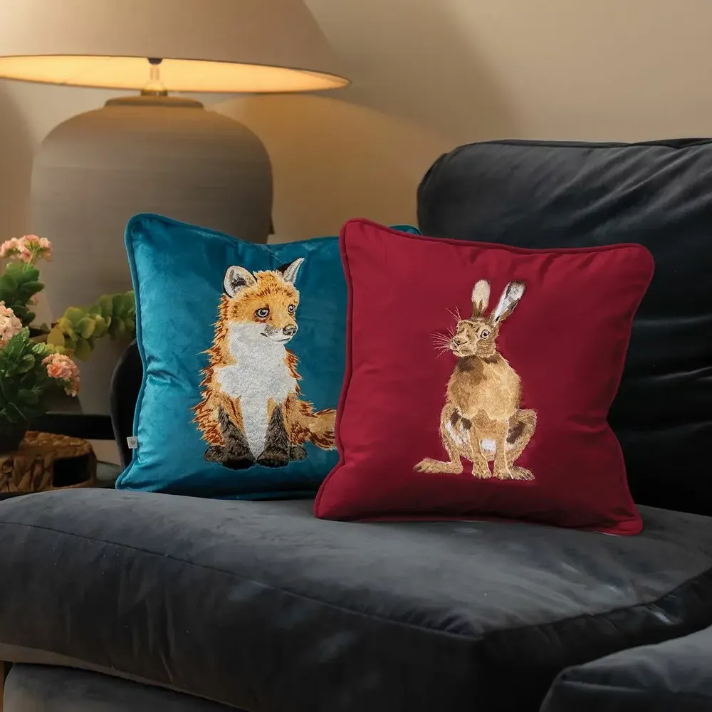 Fabric cushions - Embroidered Cushions - WRENDALE DESIGNS