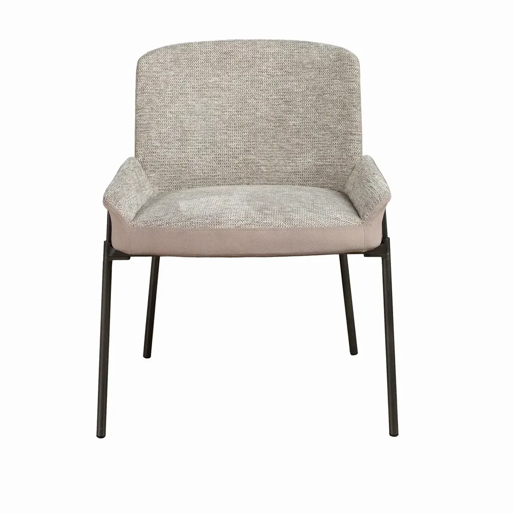 Chairs - Grey fabric and brown velvet chair - ANGEL CERDÁ