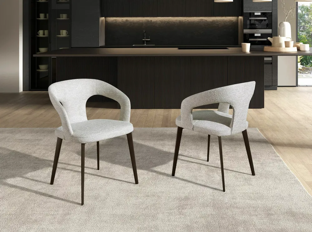 Chairs - Off-white fabric chair - ANGEL CERDÁ