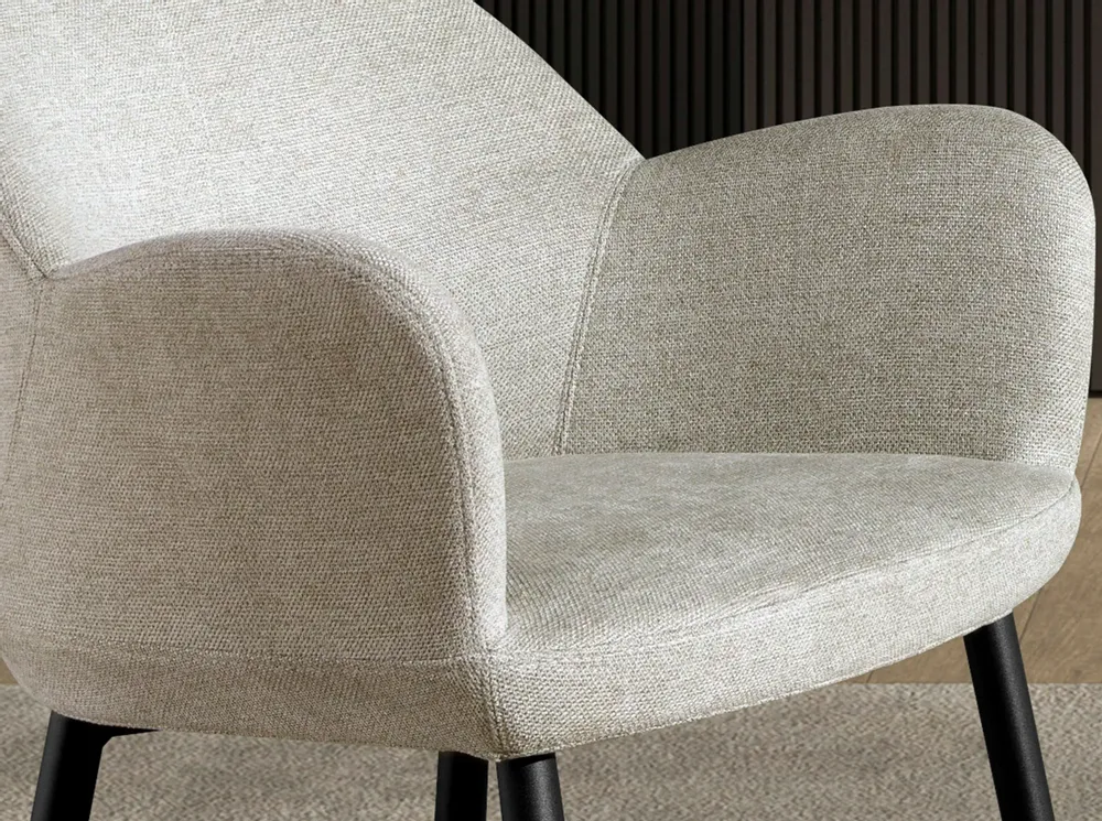 Stools - Light grey fabric stool - ANGEL CERDÁ