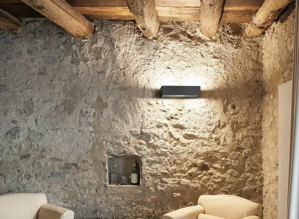 Wall lamps - LINE 30cm wall light in black, white or nickel - LUXCAMBRA