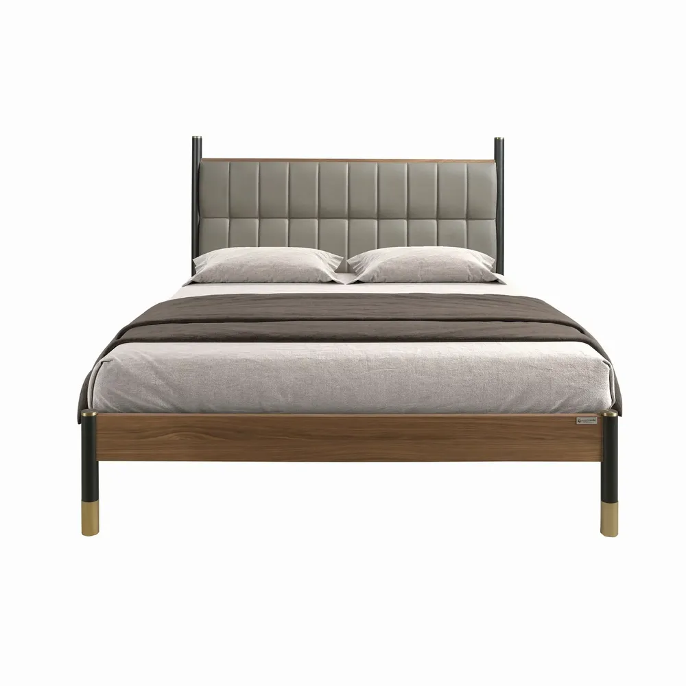 Beds - Dark grey leatherette bed - ANGEL CERDÁ