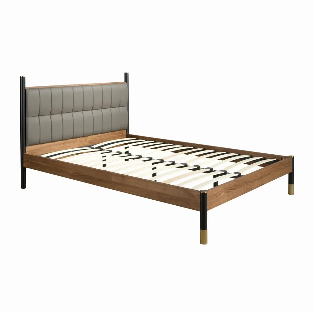 Beds - Dark grey leatherette bed - ANGEL CERDÁ