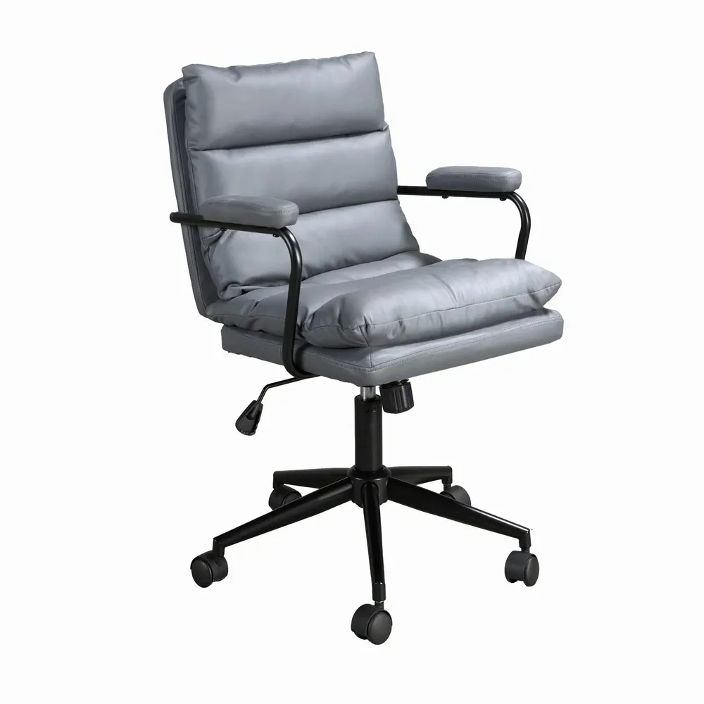 Chaises - Chaise de bureau pivotante en tissu gris - ANGEL CERDÁ