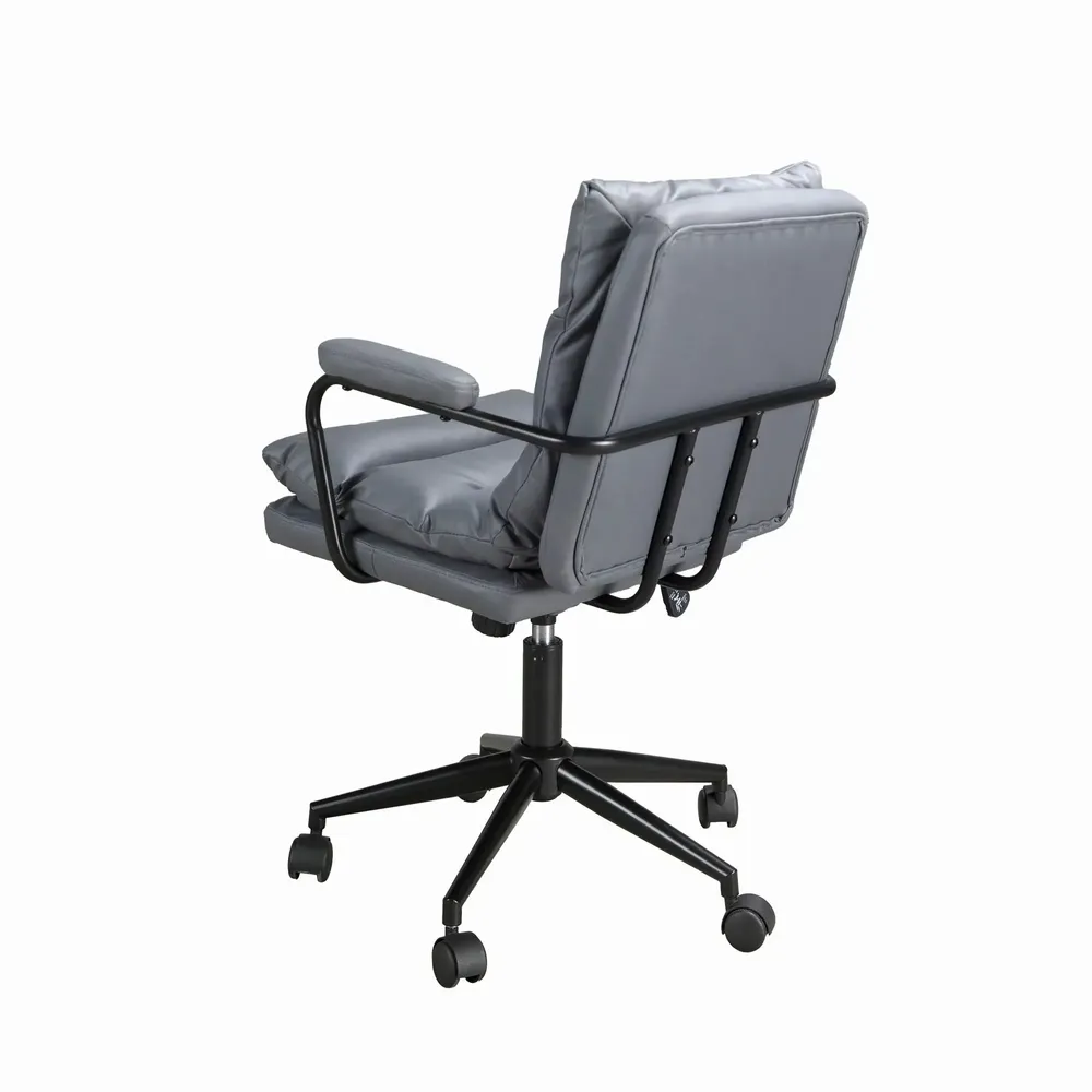 Chaises - Chaise de bureau pivotante en tissu gris - ANGEL CERDÁ