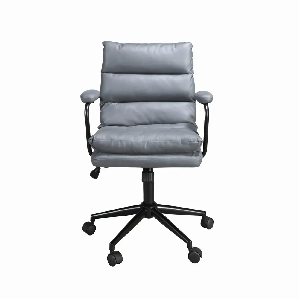 Chaises - Chaise de bureau pivotante en tissu gris - ANGEL CERDÁ