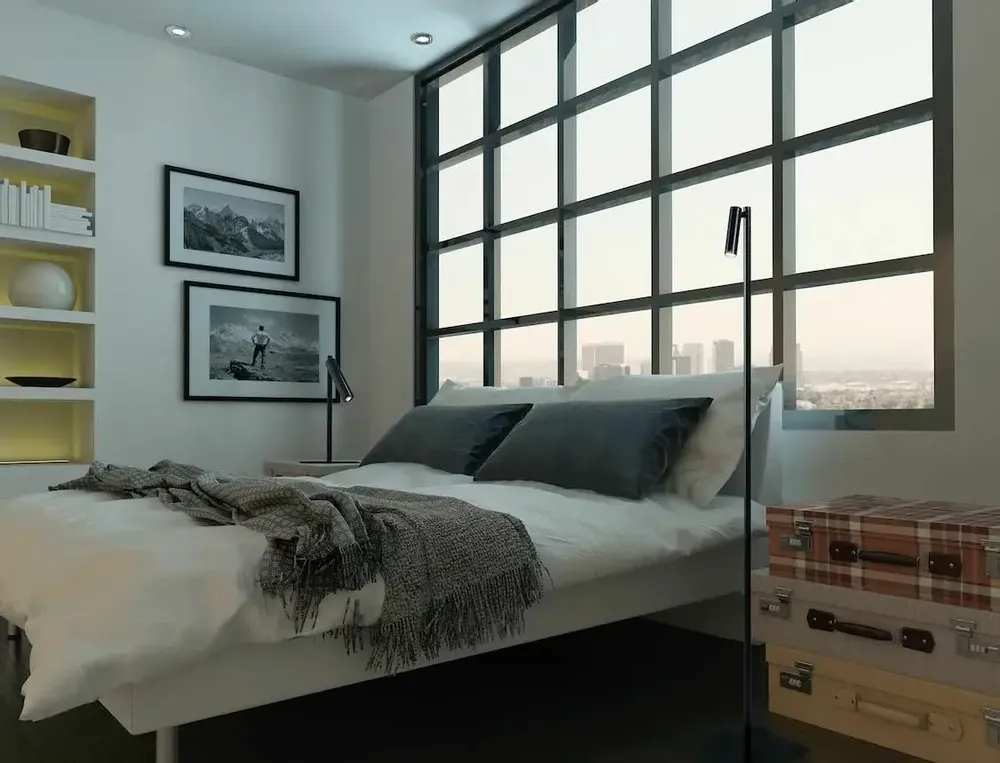 Lampadaires - MANHATTAN lampadaire de 135cm en noir, blanc ou noir et doré - LUXCAMBRA