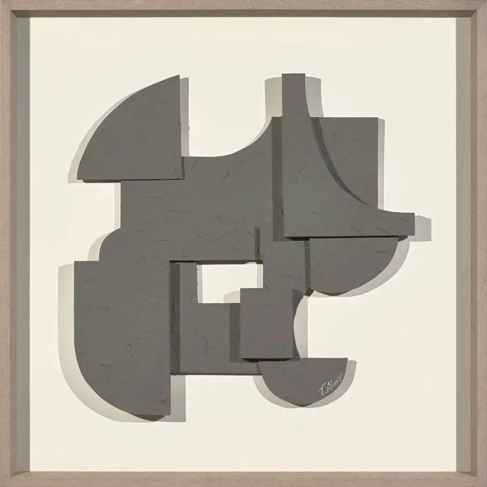 Services - 'Castle 03 Moka' - Œuvre Originale - 70x70 cm - PERSPECTIVA 10
