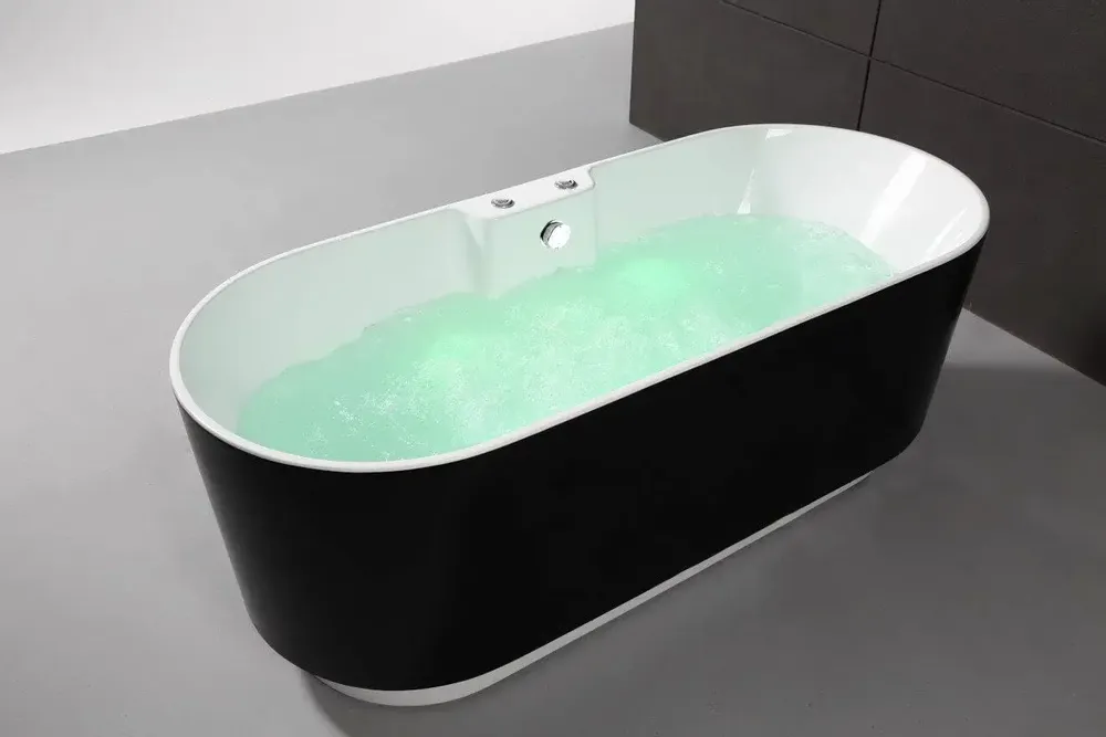 Bathtubs - UKIO WHITE Whirlpool Bathtub Bulle L. 175 x W. 75 cm, by SPALINA - SPALINA