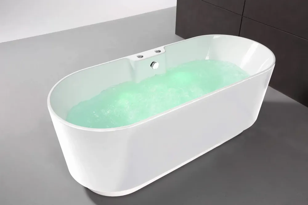 Bathtubs - UKIO WHITE Whirlpool Bathtub Bulle L. 175 x W. 75 cm, by SPALINA - SPALINA