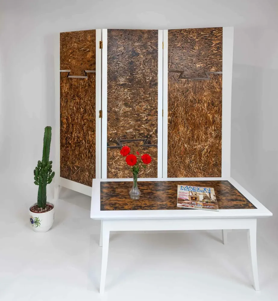 Decorative objects - Table and screen set - VITRAIL