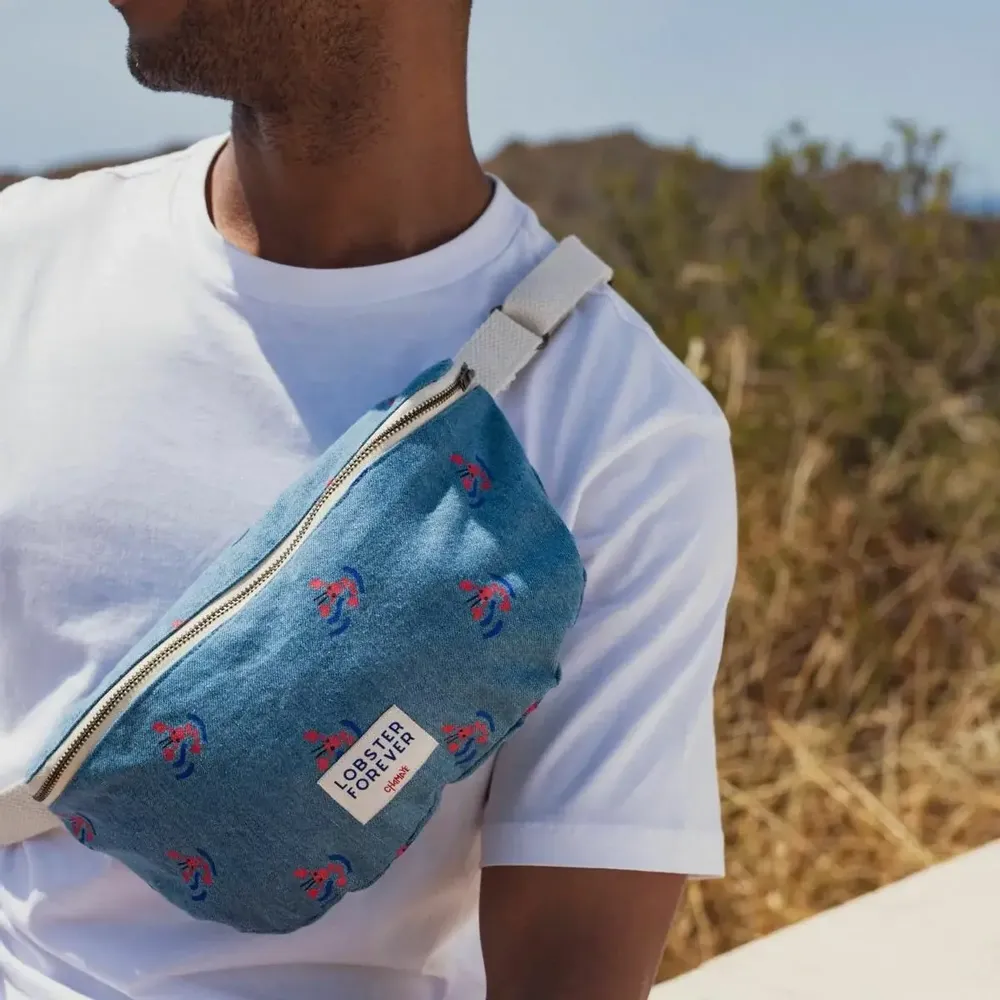 Bags and totes - Lobster Forever Denim Waist Bag - Adult and Child - CHAMAYE