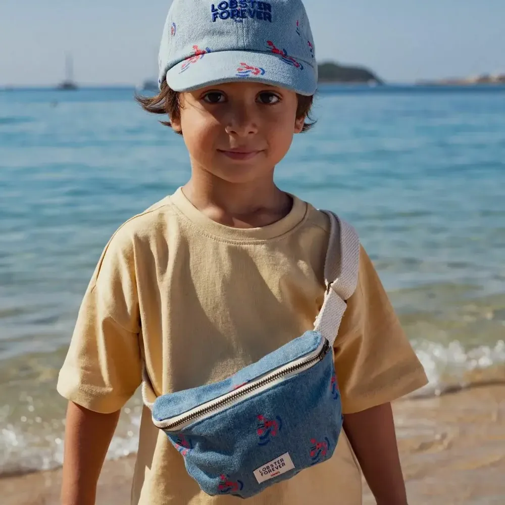 Bags and totes - Lobster Forever Denim Waist Bag - Adult and Child - CHAMAYE