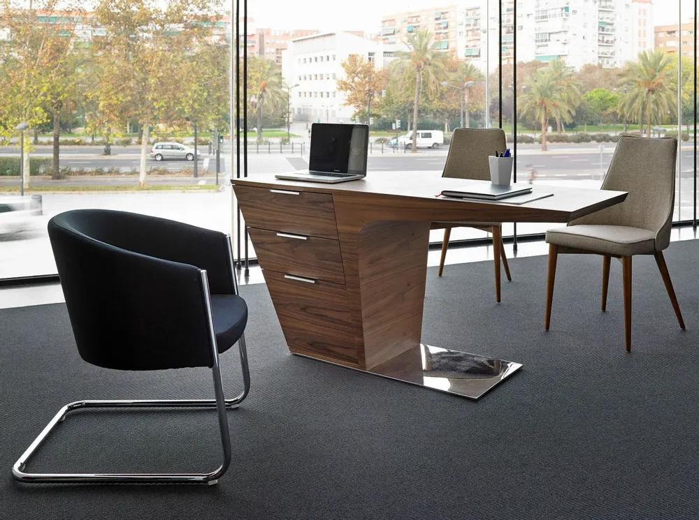 Office furniture and storage - Walnut desk - ANGEL CERDÁ
