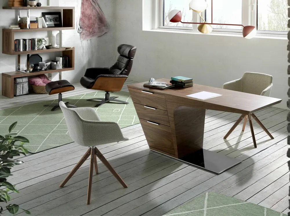 Office furniture and storage - Walnut desk - ANGEL CERDÁ