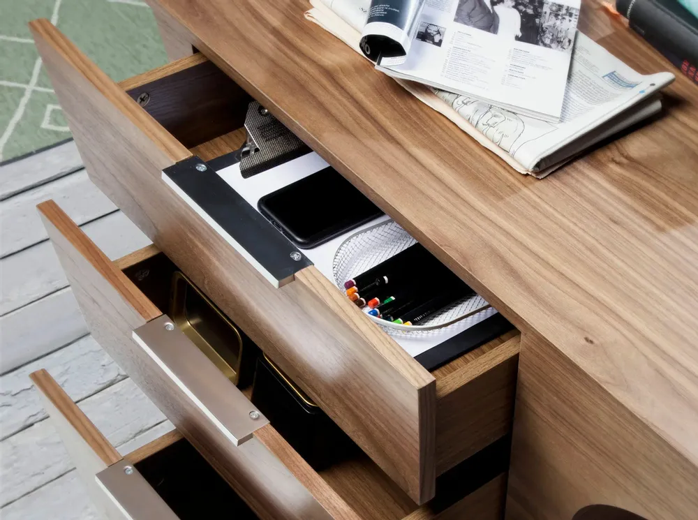 Office furniture and storage - Walnut desk - ANGEL CERDÁ