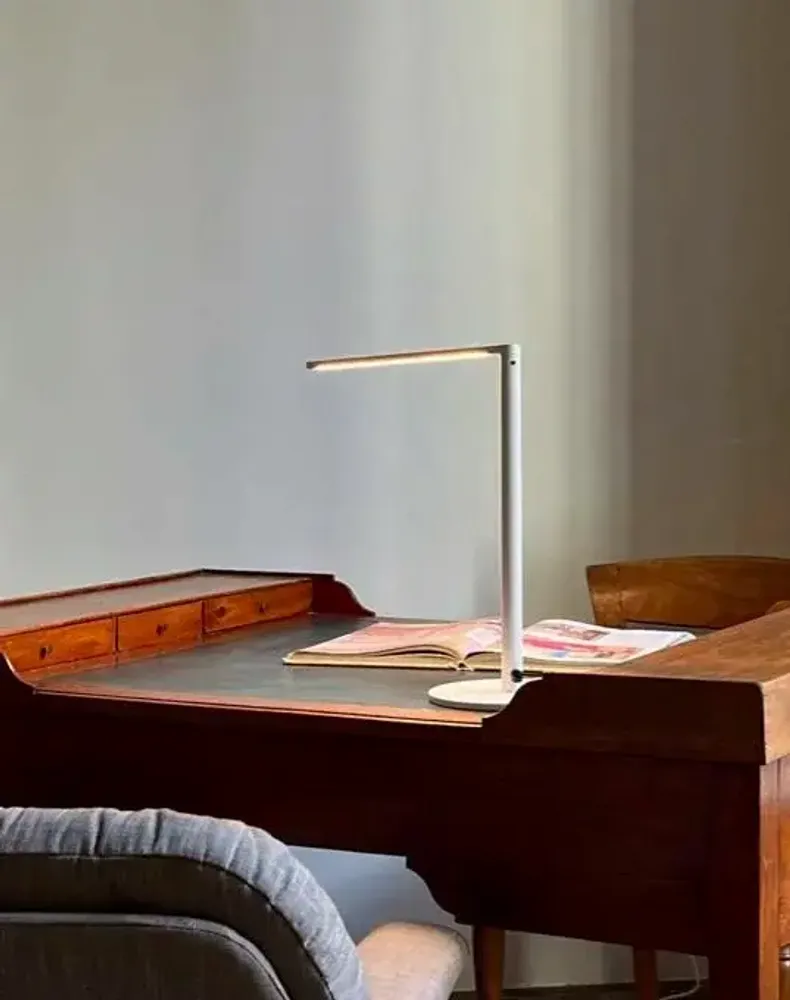 Lampes de table - MATRIX LED lampe à poser en blanc - LUXCAMBRA