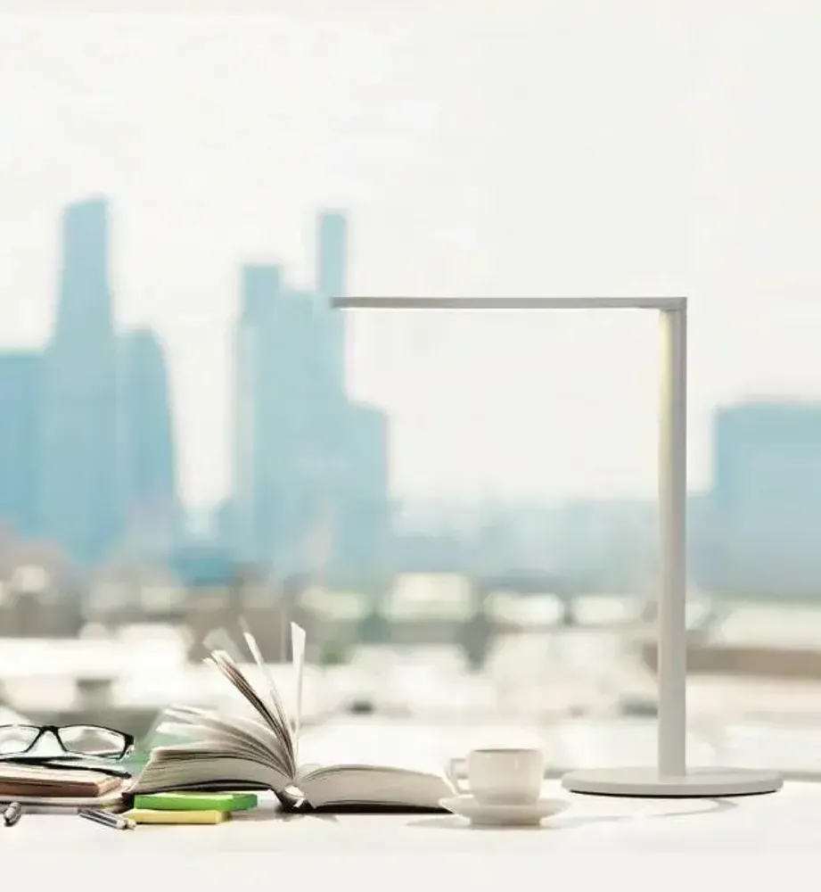 Lampes de table - MATRIX LED lampe à poser en blanc - LUXCAMBRA