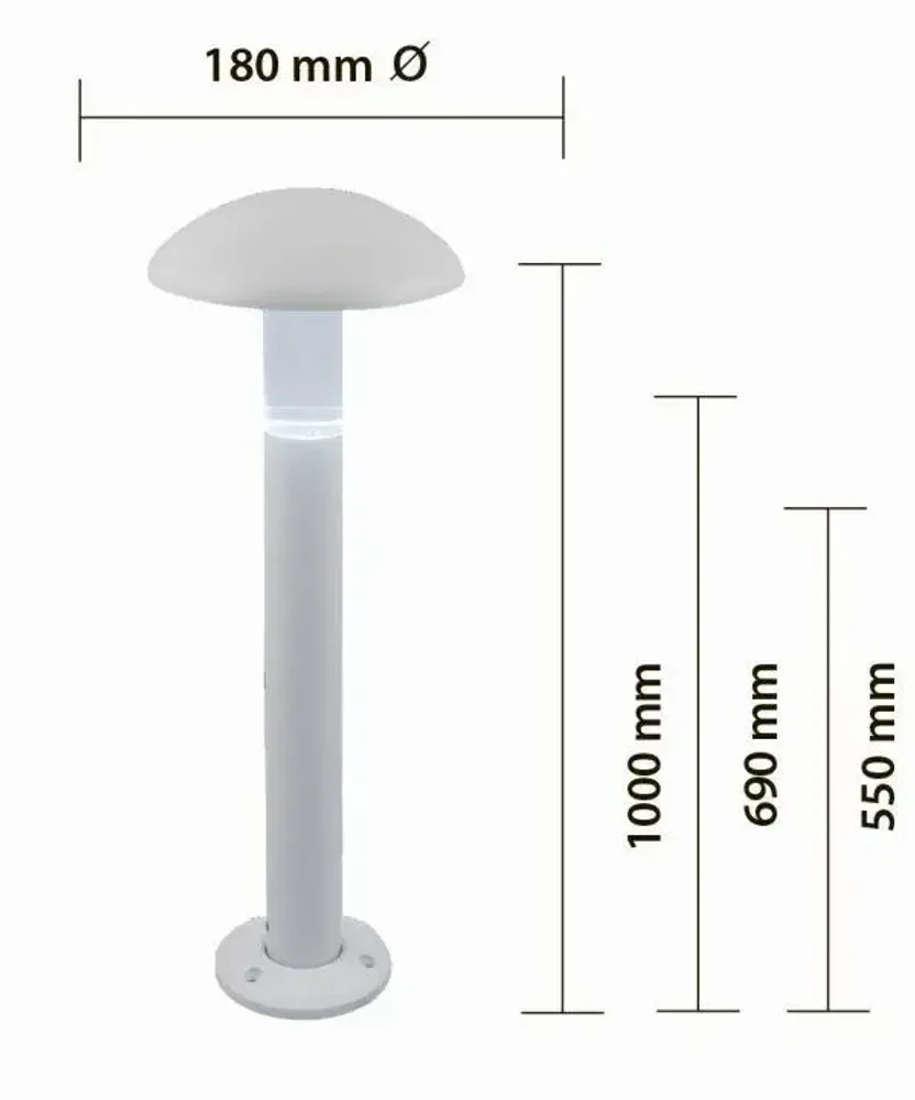 Accessoires de jardinage - Lampe « GIU' 50 Bollard ». Robustesse et durabilité écologique - KRILADESIGN SRL