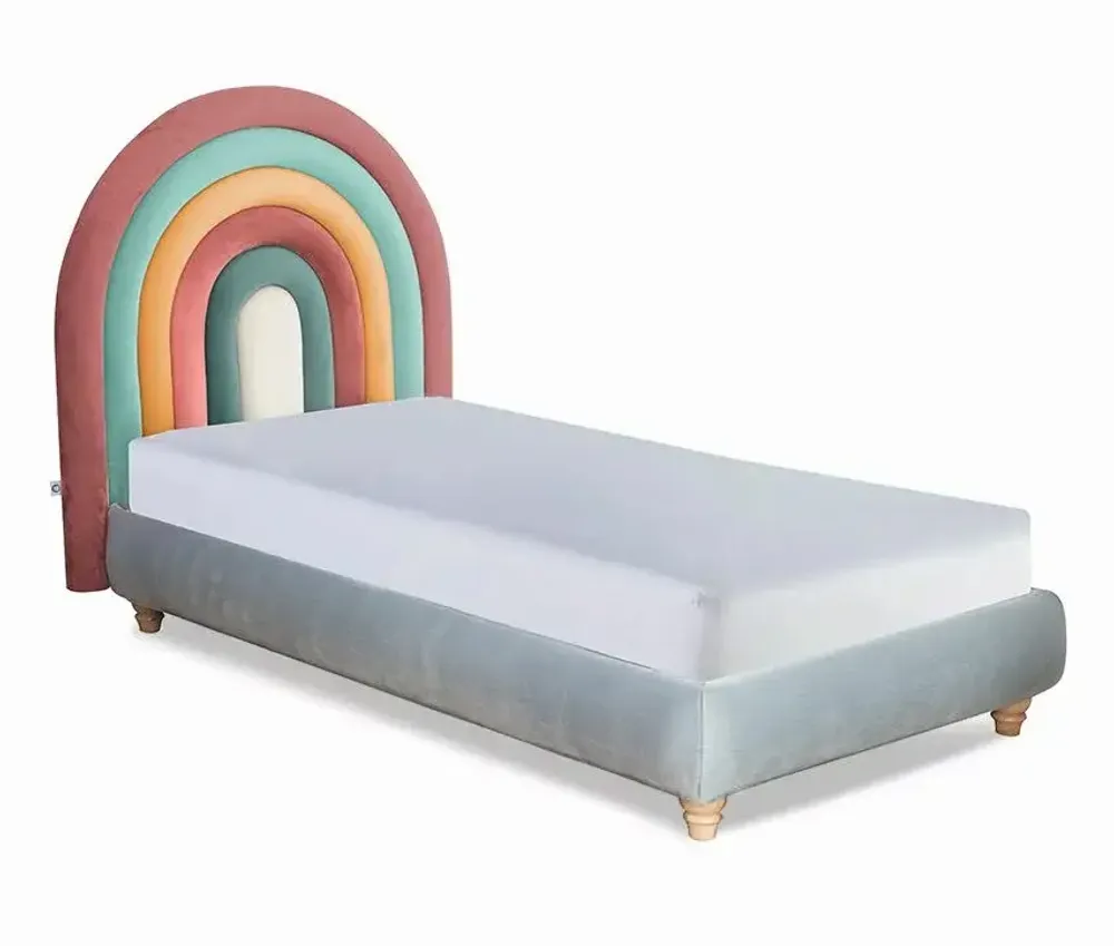 Children's bedrooms - Rainbow Upholstered Bed - BLUE BEAR