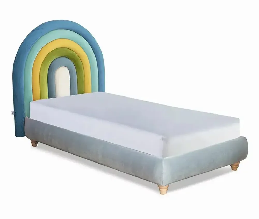 Children's bedrooms - Rainbow Upholstered Bed - BLUE BEAR