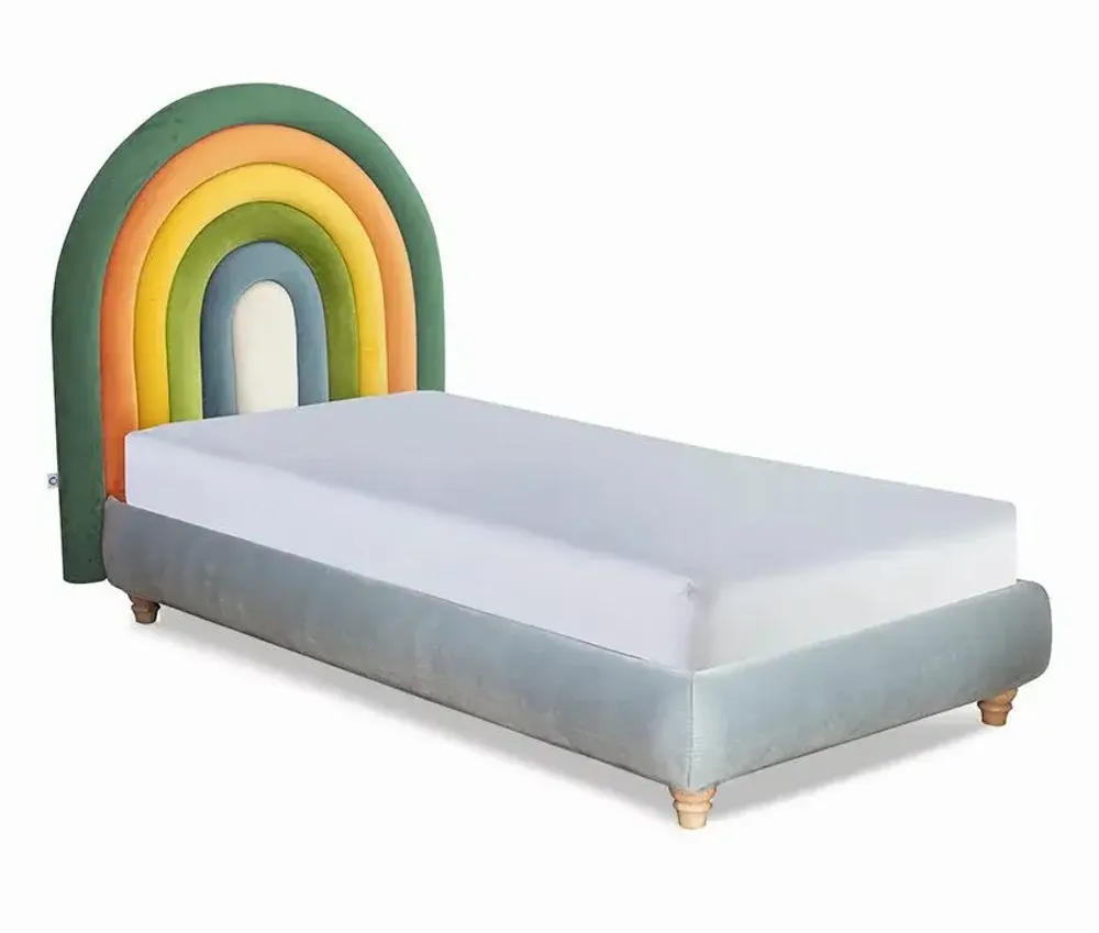 Children's bedrooms - Rainbow Upholstered Bed - BLUE BEAR