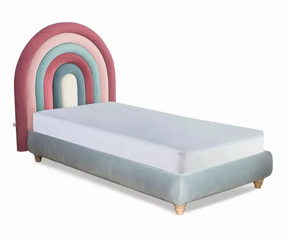 Children's bedrooms - Rainbow Upholstered Bed - BLUE BEAR