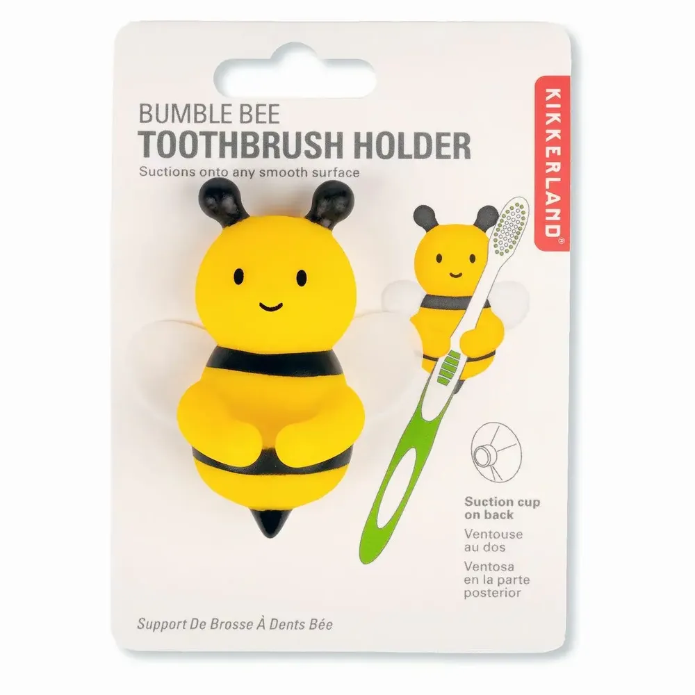 Bath accessories for children - Bumble Bee Toothbrush Holder - KIKKERLAND