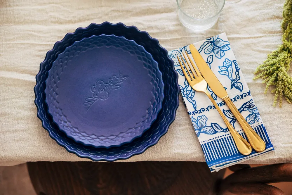 Everyday plates - Dahlia Handcrafted Dinner Plate - RUMA HOME