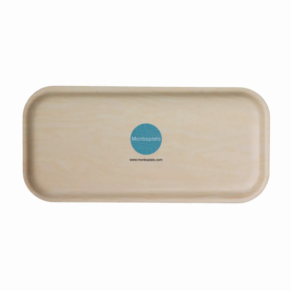 Office sets - Long wooden serving tray - Trompe-l'oeil pencil 15x32 cm - MONBOPLATO