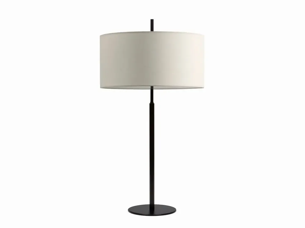 Table lamps - NAUTIC table lamp with white cotton or black cotton shade - LUXCAMBRA