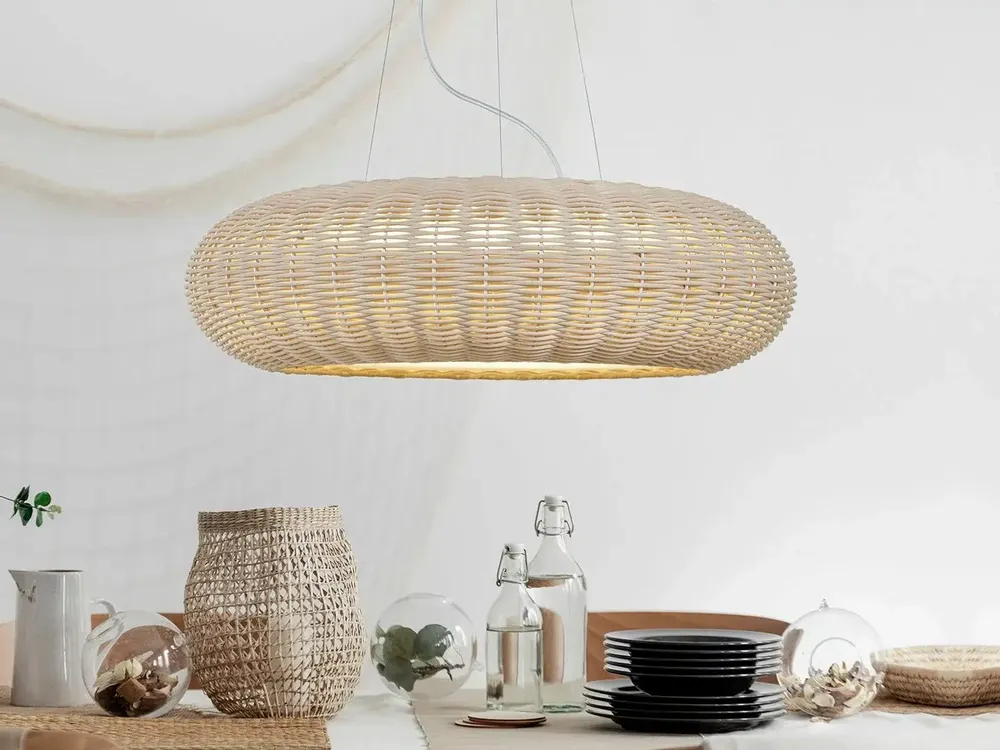 Hanging lights - NIUET hanging lamp in natural wicker of ø19.8cm, ø45cm or ø70cm - LUXCAMBRA