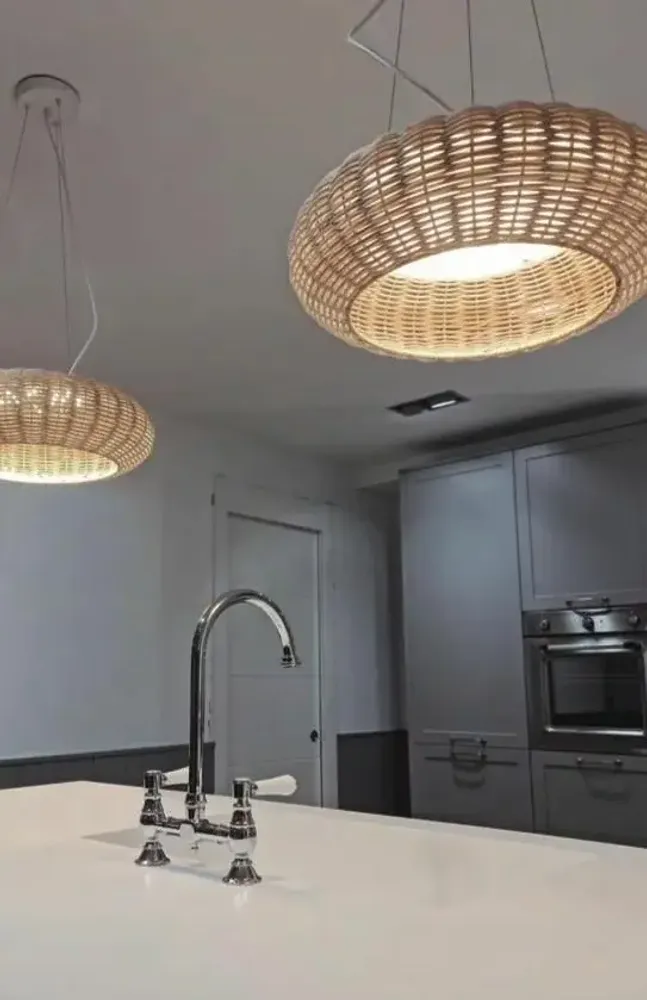 Hanging lights - NIUET hanging lamp in natural wicker of ø19.8cm, ø45cm or ø70cm - LUXCAMBRA