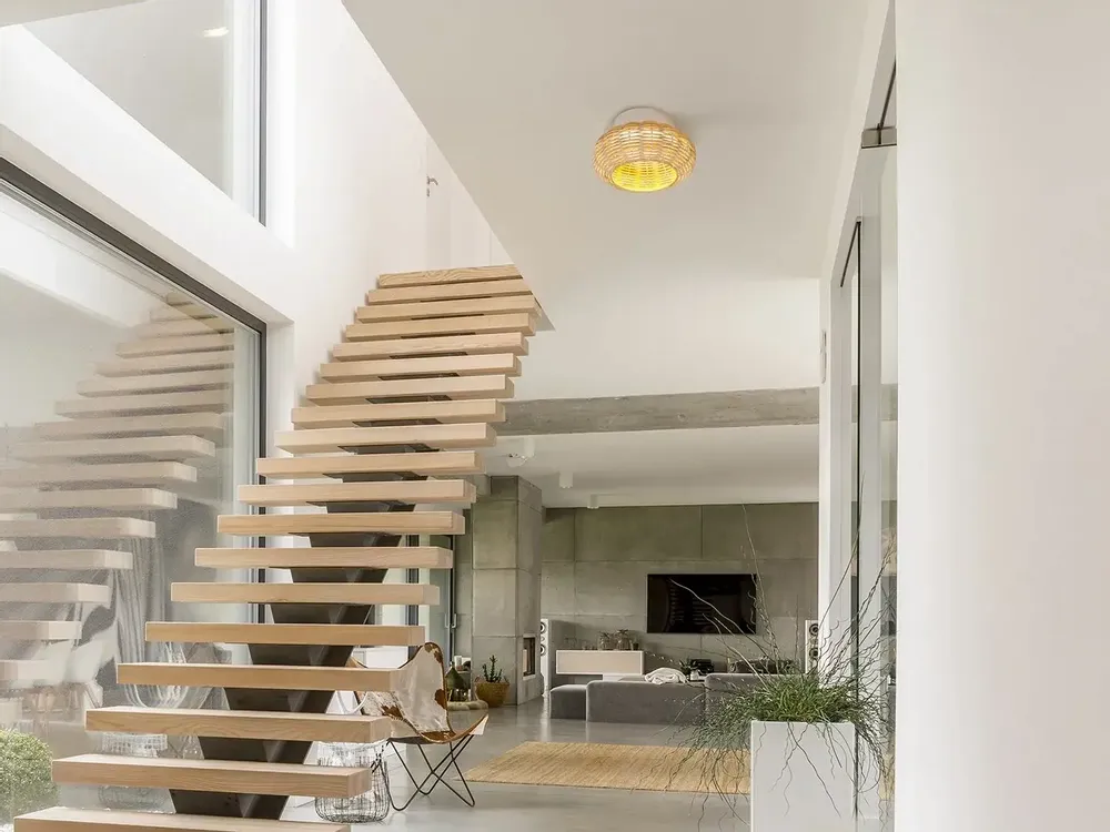 Plafonniers - NIUET plafonnier en osier naturel - LUXCAMBRA