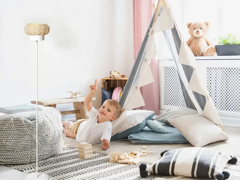 Floor lamps - NIUET natural wicker floor lamp - LUXCAMBRA