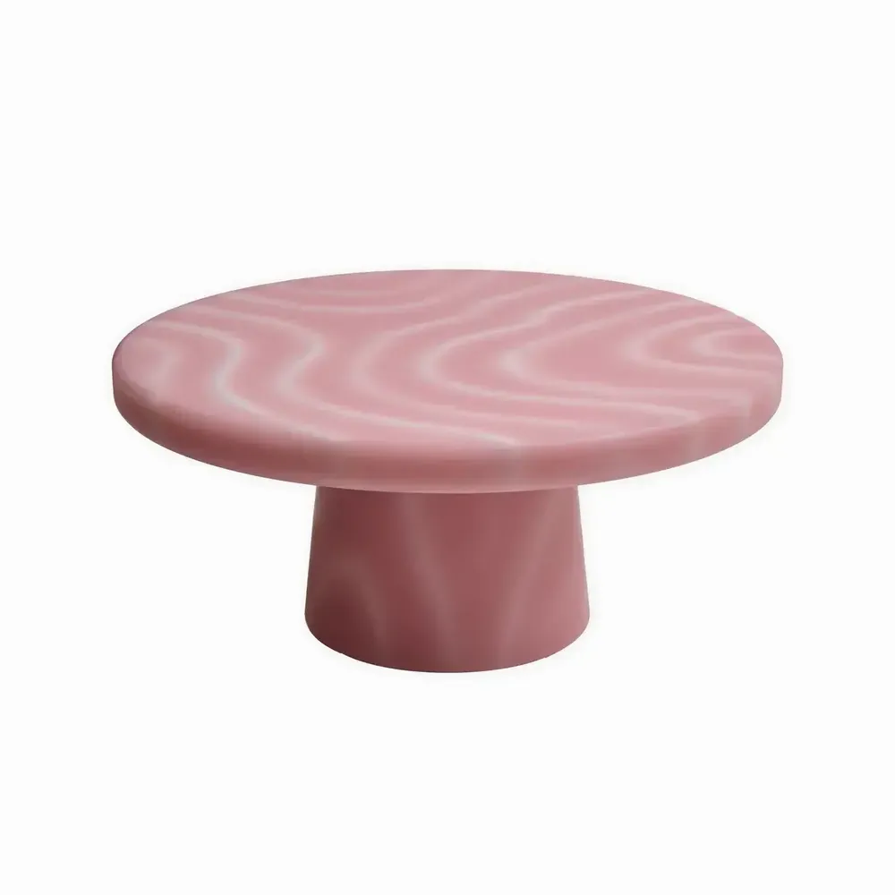 Coffee tables - LL Coffee Table in Pink Epoxy Resin Coffee Table by Facture - TULESTE FACTORY