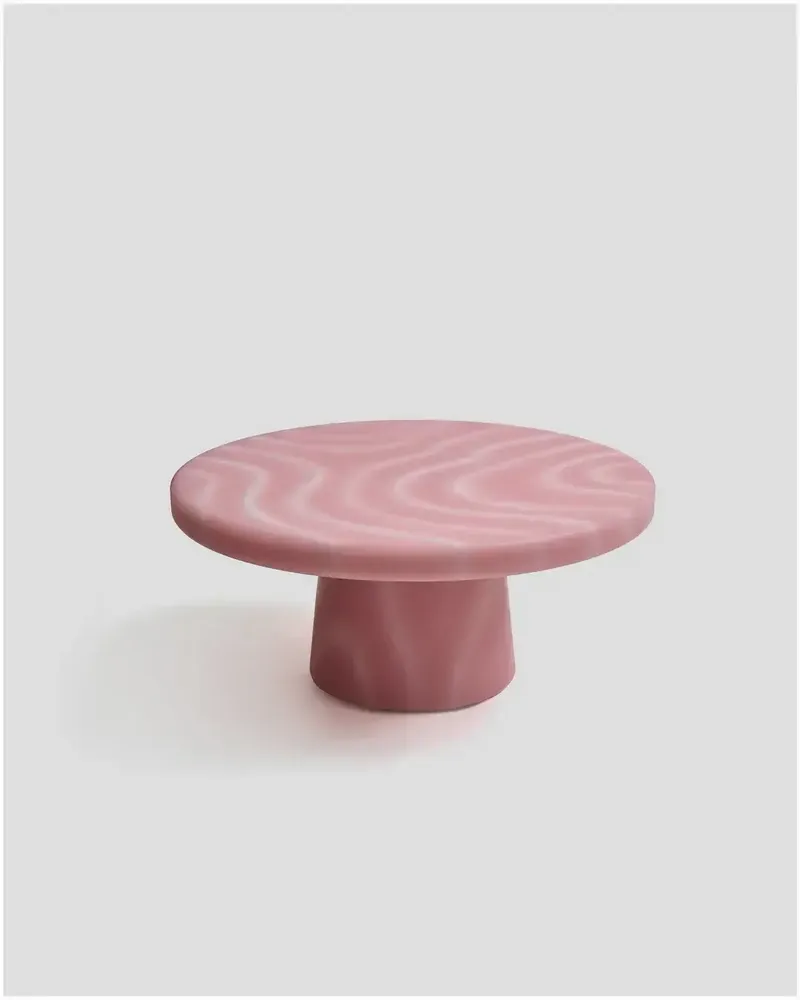 Coffee tables - LL Coffee Table in Pink Epoxy Resin Coffee Table by Facture - TULESTE FACTORY