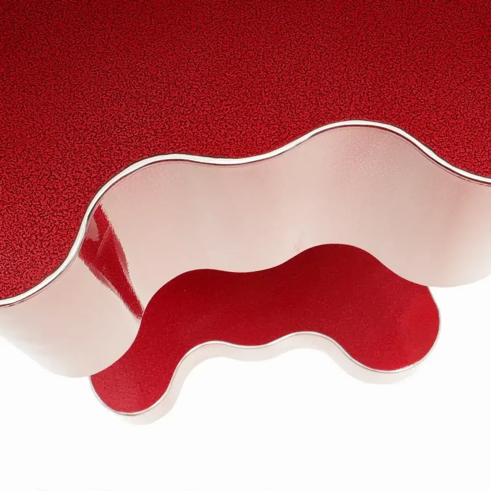 Other tables - Bert Furnari Red Cloudform powder-coated aluminum side table - TULESTE FACTORY