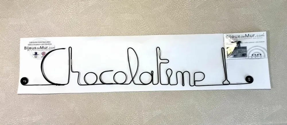 Other wall decoration - Wire wall decoration” Chocolatine! ” - to pin - BIJOUX DE MUR