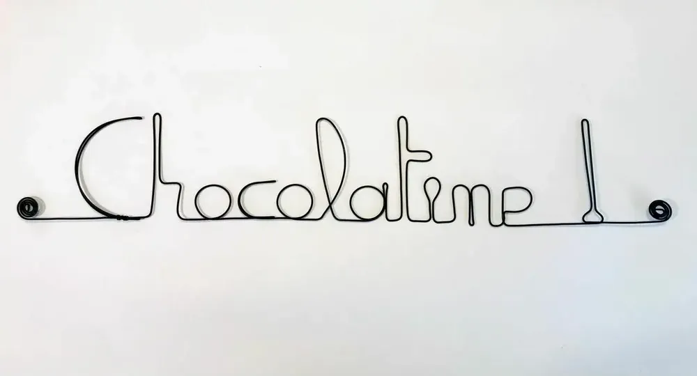 Other wall decoration - Wire wall decoration” Chocolatine! ” - to pin - BIJOUX DE MUR