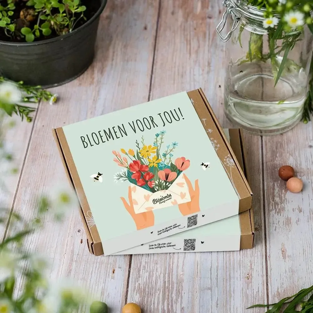 Cadeaux - Coffret cadeau Blossombs de taille moyenne, des fleurs pour vous, avec - BLOSSOMBS