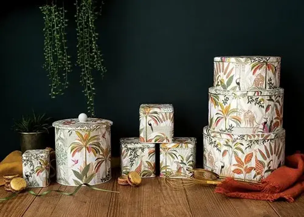 Gifts - Sara Miller London metal tins - ESPRIT BRITISH BY MAISON ROYAL GARDEN