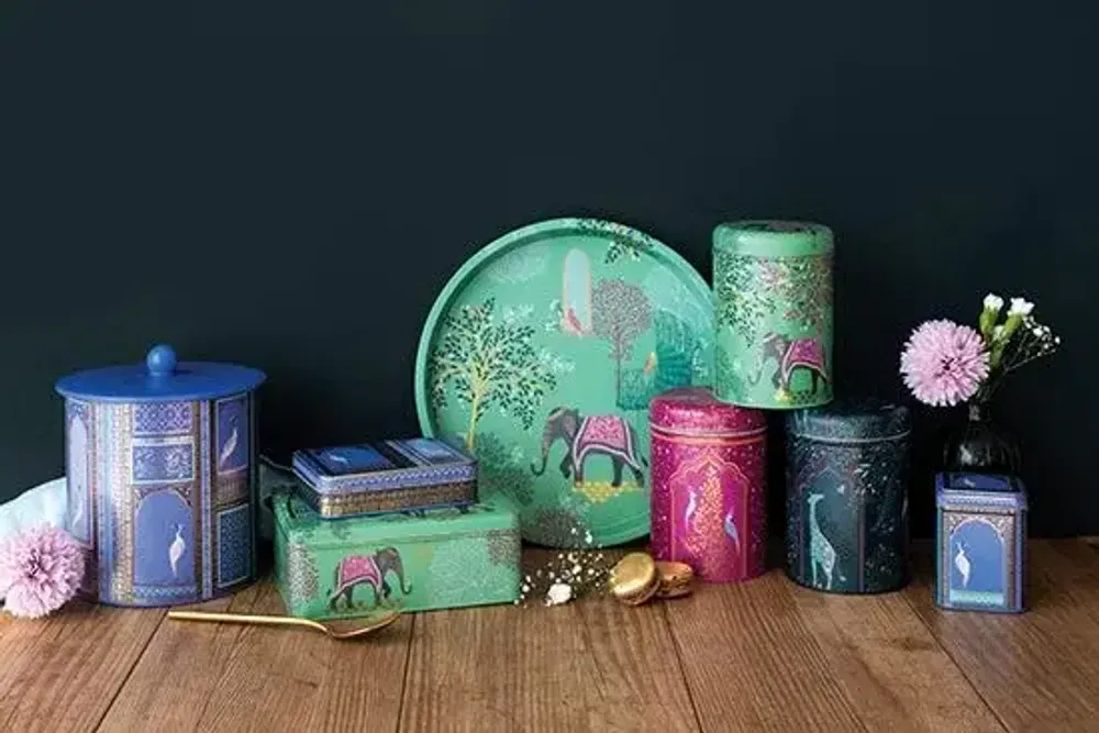 Gifts - Sara Miller London metal tins - ESPRIT BRITISH BY MAISON ROYAL GARDEN