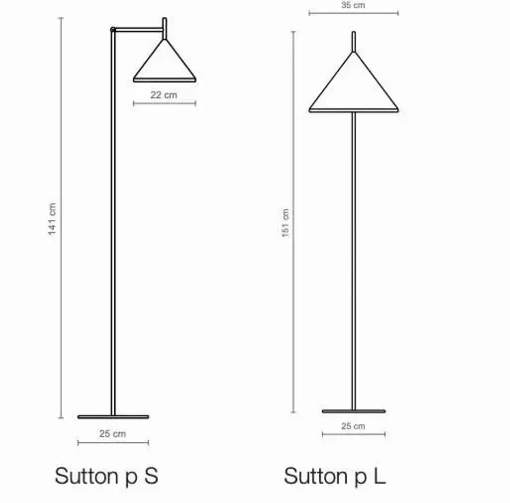 Floor lamps - SUTTON floor lamp in black or white - LUXCAMBRA
